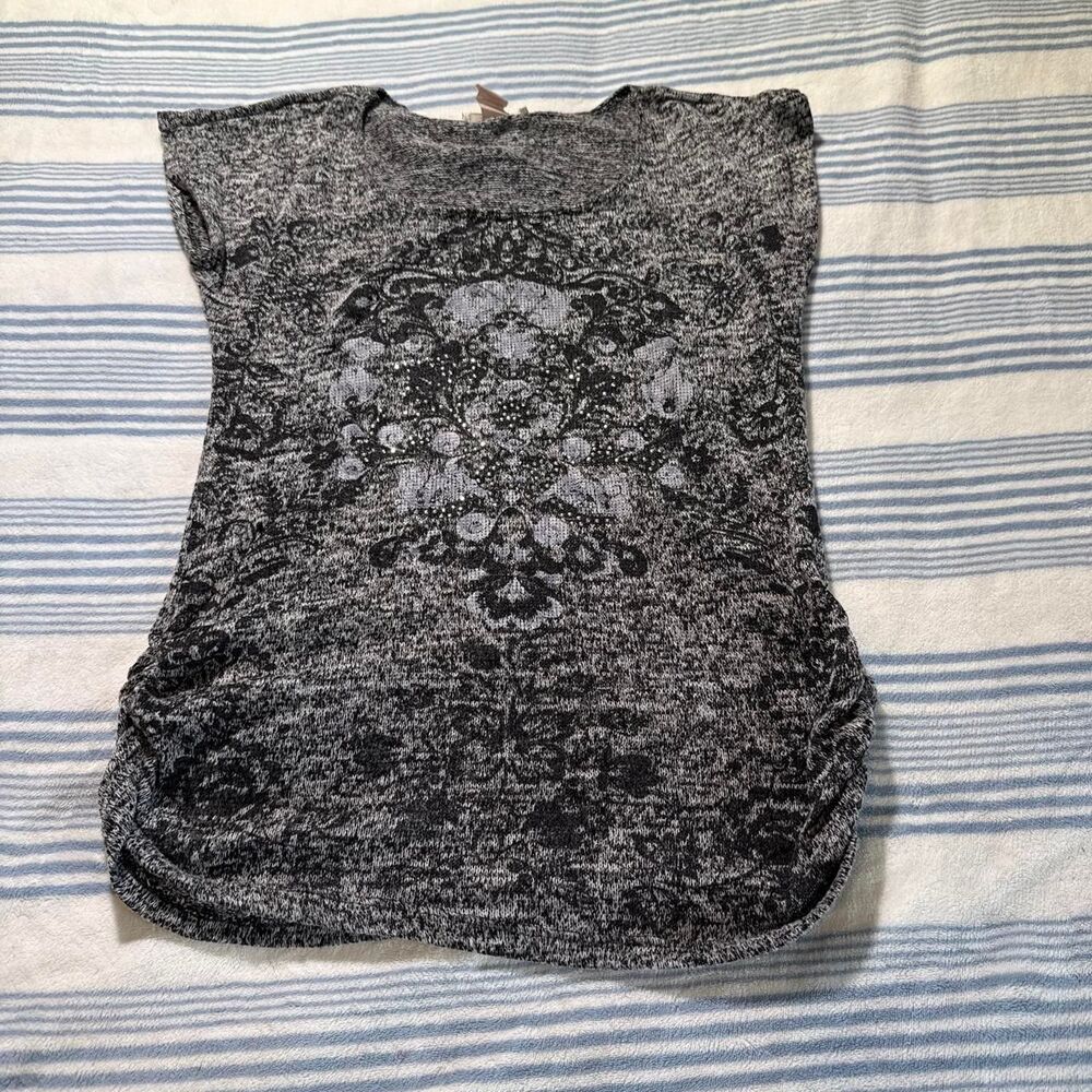 Agenda-clothing Women's Black and Grey Blouse